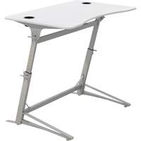 Verve™ Height Adjustable Stand-Up Desk, Stand-Alone Desk, 42" H x 47-1/4" W x 31-3/4" D, White OQ706 | Nia-Chem Ltd.