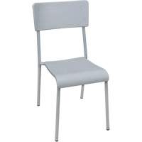 Ventura Stacking Chair, Polypropylene, 36" High, 300 lbs. Capacity, Grey OQ722 | Nia-Chem Ltd.