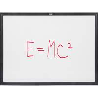 Tableau blanc à cadre MDF noir, Effacement à sec/Magnétique, 48" la x 36" h OR132 | Nia-Chem Ltd.