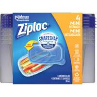 Ziploc<sup>®</sup> Mini Rectangle Food Container, Plastic, 355 ml Capacity, Clear OR133 | Nia-Chem Ltd.