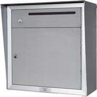 Collection Box, Wall -Mounted, 12-3/4" x 16-3/8", 2 Doors, Aluminum OR351 | Nia-Chem Ltd.