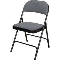 Deluxe Fabric Padded Folding Chair, Steel, Grey, 300 lbs. Weight Capacity OR434 | Nia-Chem Ltd.
