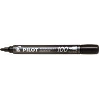 Pilot 100 Permanent Marker, Bullet, Black Nia-Chem Ltd.