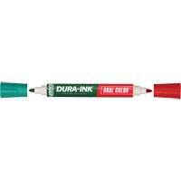 Markal<sup>®</sup> Dura-Ink<sup>®</sup> Dual Colour Permanent Ink Marker, Bullet, Green/Red OR464 | Nia-Chem Ltd.