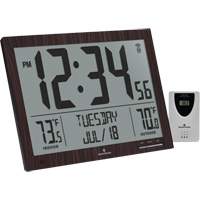 Self-Setting Full Calendar Clock with Extra Large Digits, Digital, Battery Operated, Brown OR498 | Nia-Chem Ltd.