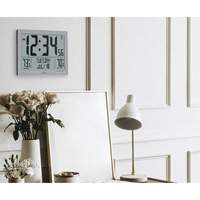 Self-Setting Full Calendar Clock with Extra Large Digits, Digital, Battery Operated, Silver OR499 | Nia-Chem Ltd.