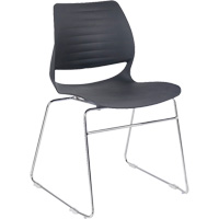 Stacking Chairs, Polypropylene, 32" High, 250 lbs. Capacity, Black Nia-Chem Ltd.