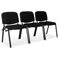 Stacking Chairs, Fabric, 32" High, 250 lbs. Capacity, Black Nia-Chem Ltd.