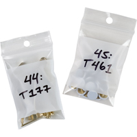 White Block Poly Bags, Reclosable, 3" x 2", 2 mils Nia-Chem Ltd.