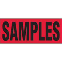 &eacute;tiquettes pour traitement sp&eacute;cial Samples, 5" lo x 2" la, Noir/rouge Nia-Chem Ltd.