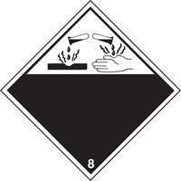TDG Shipping Labels, Class 8, Corrosives, Vinyl Nia-Chem Ltd.
