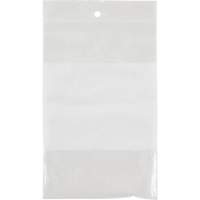 White Block Poly Bags, Reclosable, 6" x 4", 2 mils Nia-Chem Ltd.