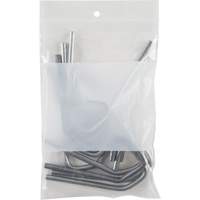 White Block Poly Bags, Reclosable, 6" x 4", 2 mils Nia-Chem Ltd.