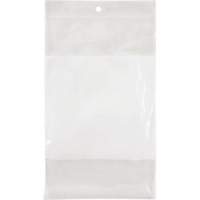 White Block Poly Bags, Reclosable, 8" x 5", 2 mils Nia-Chem Ltd.