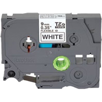 Cartouche de ruban flexible Tze, 9 mm x 26'/8 m, Noir sur blanc Nia-Chem Ltd.