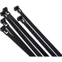 Attache-c&acirc;ble r&eacute;utilisable, Longueur 14", R&eacute;sistance &agrave; la traction 50 lb, Noir Nia-Chem Ltd.