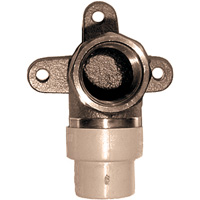 One-Piece 90° Drop Ear Elbow, Hub x FPT, Brass/CPVC, 3/4" Nia-Chem Ltd.
