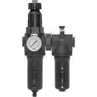 Filtre + r&eacute;gulateur + lubrificateur &agrave; drain manuel avec bol en m&eacute;tal et manom&egrave;tre Modulair 400, 1/2" NPT Nia-Chem Ltd.