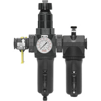 Filtre + r&eacute;gulateur + lubrificateur &agrave; drain manuel avec bol standard et manom&egrave;tre Modulair 400, 3/4" NPT Nia-Chem Ltd.
