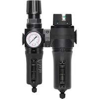 Manual Drain Filter, Regulator & Coalescing Filter with Metal Bowl Modulair 300, 1/4" NPT, 250 PSI, 5.1 fl. oz. Capacity Nia-Chem Ltd.