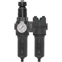 Manual Drain Filter, Regulator & Coalescing Filter with Metal Bowl Modulair 400, 1/4" NPT, 200 psi, 9.1 fl. oz. Capacity Nia-Chem Ltd.