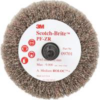 Scotch-Brite Roloc Cut and Polish Flap Brush, PF-ZR, Aluminum Oxide, Medium Grit, 2-1/2" x 1-1/4" Nia-Chem Ltd.