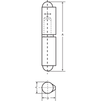 2-Piece Weld-On Hinges Nia-Chem Ltd.