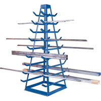 Bar Storage Racks - Horizontal Bar Racks, Horizontal, 9 Levels, 18" W x 40" D x 84" H, 1800 lbs. Cap. Nia-Chem Ltd.
