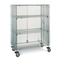 Wire Shelf Cart, Chrome Plated, 21-1/2" x 68-1/2" x 40", 500 lbs. Capacity RL390 | Nia-Chem Ltd.