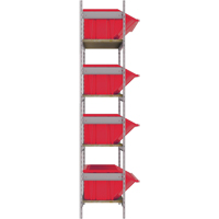 Wide Span Shelving with Jumbo Plastic Bins, Steel, Boltless, 800 lbs. Capacity, 66" W x 72" H x 18" D Nia-Chem Ltd.