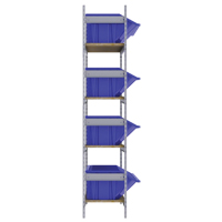 Wide Span Shelving with Jumbo Plastic Bins, Steel, Boltless, 800 lbs. Capacity, 66" W x 72" H x 18" D Nia-Chem Ltd.