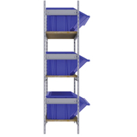 &eacute;tag&egrave;res larges avec bacs g&eacute;ants en plastique, Acier, Sans boulons, Capacit&eacute; 800 lb, 66" la x 60" h x 18" p Nia-Chem Ltd.