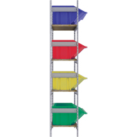 Wide Span Shelving with Jumbo Plastic Bins, Steel, Boltless, 800 lbs. Capacity, 66" W x 72" H x 18" D Nia-Chem Ltd.