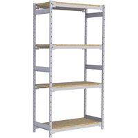 Wide Span Record Storage Shelving, Steel, 4 Shelves, 42" W x 18" D x 84" H Nia-Chem Ltd.
