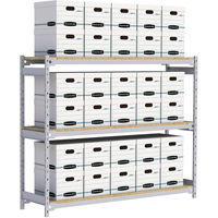 Wide Span Record Storage Shelving, Steel, 3 Shelves, 72" W x 18" D x 60" H Nia-Chem Ltd.