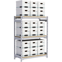 Wide Span Record Storage Shelving, Steel, 3 Shelves, 42" W x 18" D x 60" H Nia-Chem Ltd.