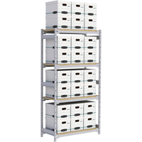 Wide Span Record Storage Shelving, Steel, 4 Shelves, 42" W x 18" D x 84" H Nia-Chem Ltd.