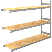 Wide Span Record Storage Shelving, Steel, 3 Shelves, 72" W x 18" D x 60" H, Add-On Kit Nia-Chem Ltd.