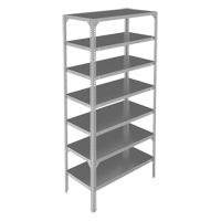 Shelving Unit, Galvanized Steel, Slotted Angle, 300 lbs. Capacity, 48" W x 84" H x 12" D Nia-Chem Ltd.