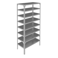Shelving Unit, Galvanized Steel, Slotted Angle, 300 lbs. Capacity, 48" W x 96" H x 12" D Nia-Chem Ltd.