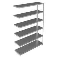Shelving Unit, Galvanized Steel, Slotted Angle, 300 lbs. Capacity, 48" W x 72" H x 15" D Nia-Chem Ltd.