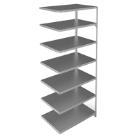 Shelving Unit, Galvanized Steel, Slotted Angle, Add-On, 36" W x 84" H x 24" D Nia-Chem Ltd.