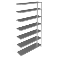 &eacute;l&eacute;ment de rayonnage, Acier galvanis&eacute;, Montant &agrave; fente, Capacit&eacute; 300 lb, 48" la x 84" h x 12" p Nia-Chem Ltd.