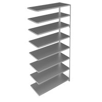 Shelving Unit, Galvanized Steel, Slotted Angle, 275 lbs. Capacity, 48" W x 96" H x 18" D Nia-Chem Ltd.