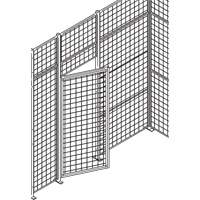 Wire Mesh Partition Swing Door with Wicket, 4' W x 7' H RN630 | Nia-Chem Ltd.