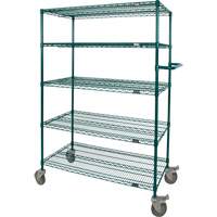 Wire Shelf Push Cart, Epoxy Finish, 36" x 69" x 24", 600 lbs. Capacity RN798 | Nia-Chem Ltd.