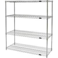 Heavy-Duty Chromate Wire Shelving, 4 Tiers, 30" W x 54" H x 14" D Nia-Chem Ltd.