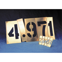 Gothic Brass Interlocking Stencils - Individual Letters & Numbers, Number, 6" SF326 | Nia-Chem Ltd.