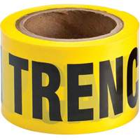 Barricade Tape, English, 3" W x 200' L, 3 mils, Black on Yellow Nia-Chem Ltd.