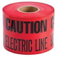 "Buried Electric Line" Identoline&reg; Underground Warning Tape, 6" W x 1000' L, Black on Red Nia-Chem Ltd.